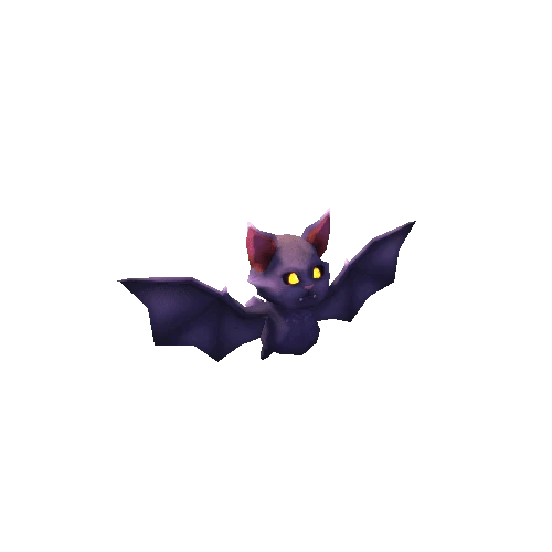Monster Cat Bat Purple